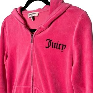 JUICY COUTURE | Y2K Pink Velour Zip Hoodie Track Jacket
